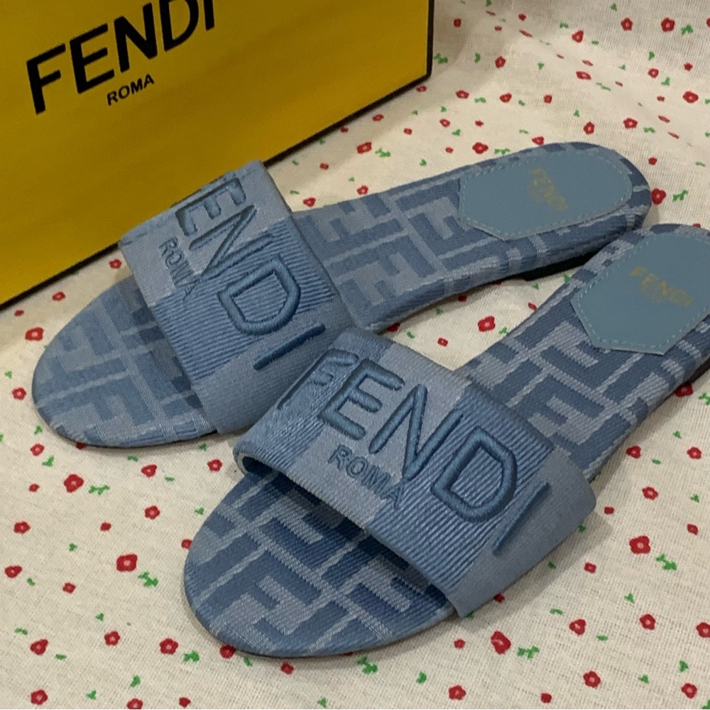 Fendi Women’s Blue Sandals